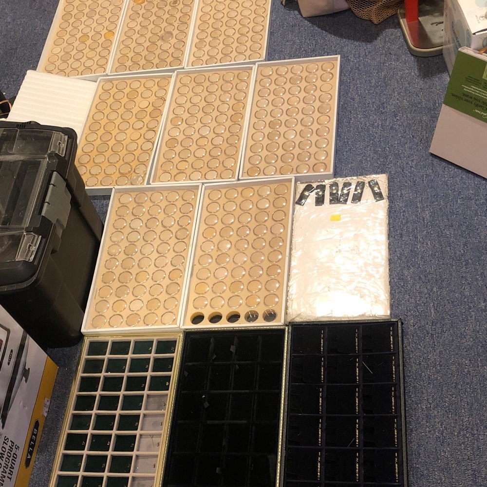 Blank Brand Beige and Black Charms Display Trays - Set of Storage Inserts